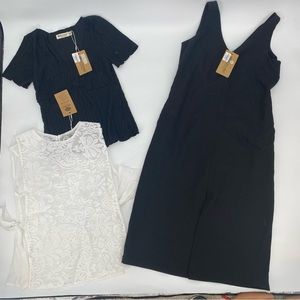 Hoyang Set - 2 Tops - 1 Black Dress - Size Medium
